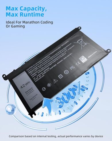 43Wh TRHFF Laptop Battery Replacement for Dell Inspiron 5547 N5447 15-5548 14 15 5000 5445 5447 5448, Latitude 14 3450 15 3550, fits 1WWHW 0PD19 High Performance in Saudi Arabia