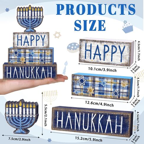 4pcs هالوين طاولة الديكور Happy Halloween Wooden Block Sign Ghost Rustic Tiered Tray Decor in Kuwait