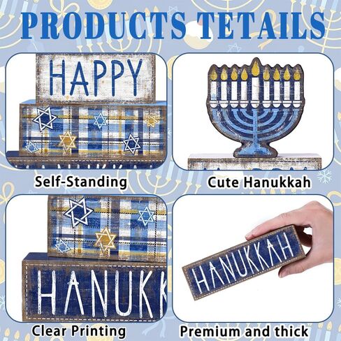 4pcs هالوين طاولة الديكور Happy Halloween Wooden Block Sign Ghost Rustic Tiered Tray Decor in Kuwait