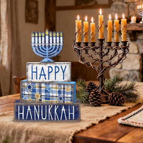 4pcs هالوين طاولة الديكور Happy Halloween Wooden Block Sign Ghost Rustic Tiered Tray Decor in Kuwait