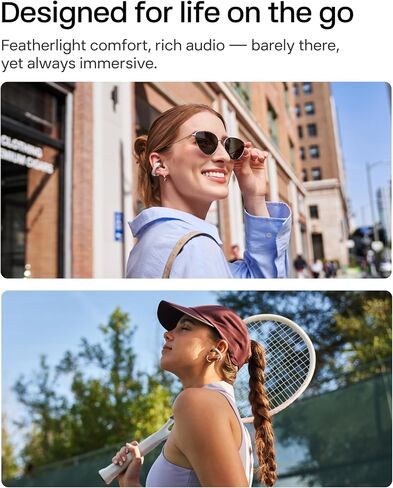 SHOKZ OpenDots ONE - Open-Ear Headphones - Wireless Bluetooth Earbuds with Microphone - Secure, Lightweight, Clip-On Fit - Premium Dolby Audio - Water Resistant - Fast Charging - Up to 40 hrs Playtime in Kuwait