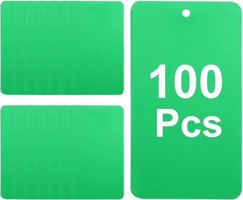 UXCELL 100PCS علامات الشحن البلاستيكية الأسود ، 3.5 "× 2" علامات مقاومة للماء علامات تعليق فارغة قابلة للكتابة مثقبة لوضع علامات الصمام ، الهدية ، الأمتعة ، المرآب ، المخزون in Kuwait