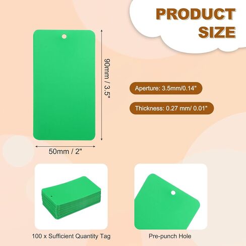 UXCELL 100PCS علامات الشحن البلاستيكية الأسود ، 3.5 "× 2" علامات مقاومة للماء علامات تعليق فارغة قابلة للكتابة مثقبة لوضع علامات الصمام ، الهدية ، الأمتعة ، المرآب ، المخزون in Kuwait