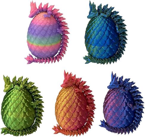 ثلاثي الأبعاد طباعة Dragon Egg Toy 12 "Dragon المفصلية الكريستال مع ديكور العيون القابلة للتحصيل in Kuwait