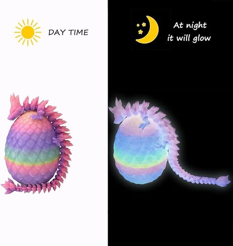 ثلاثي الأبعاد طباعة Dragon Egg Toy 12 "Dragon المفصلية الكريستال مع ديكور العيون القابلة للتحصيل in Kuwait