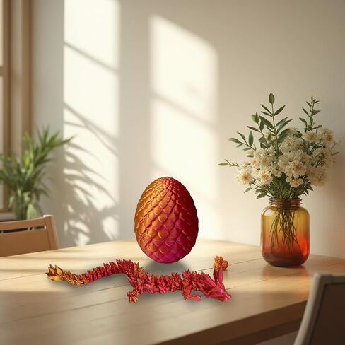 ثلاثي الأبعاد طباعة Dragon Egg Toy 12 "Dragon المفصلية الكريستال مع ديكور العيون القابلة للتحصيل in Kuwait