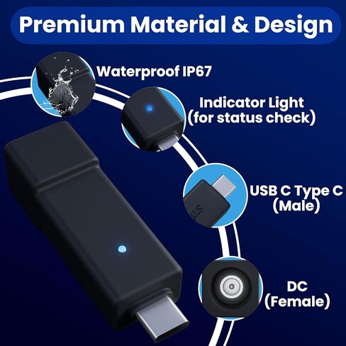 محول كابل Starlink Mini ، USB C إلى محول الطاقة المحول DC لصالح Starlink Mini ، USB C Male to DC Female for Power Scar مع 20V/65W ، 20V/100W ، 28V/140W PD POWER SOURCE in Saudi Arabia