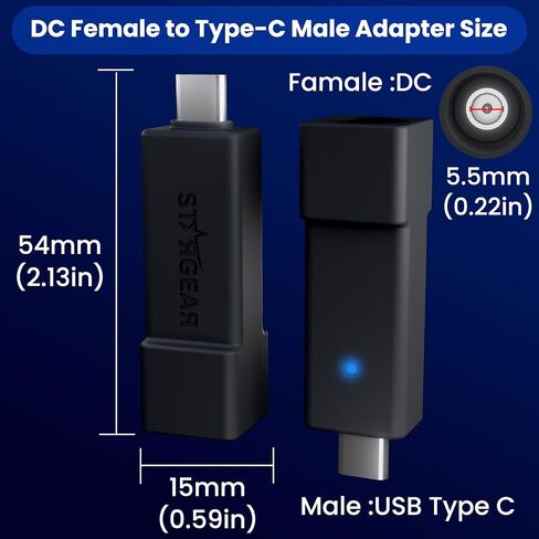 محول كابل Starlink Mini ، USB C إلى محول الطاقة المحول DC لصالح Starlink Mini ، USB C Male to DC Female for Power Scar مع 20V/65W ، 20V/100W ، 28V/140W PD POWER SOURCE in Saudi Arabia