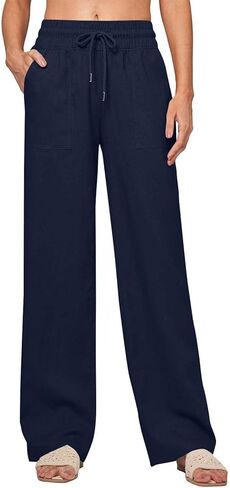 Baggy Joggers for Women Drawstring Straight Leg Pants Lightweight Casual Yoga Lounge Pants for Athletic with Pockets in Saudi Arabia