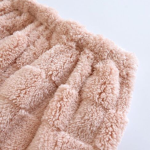 Plaid Fluffy Pants for Women Trendy Comfy Thermal Fuzzy Bottoms Winter Warm Soft Elastic Waist Fleece Loungewear in Saudi Arabia