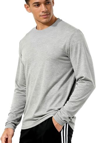 الرجال الخيزران للرجال تجريب القمصان طويلة الأكمام رطبة الفتل الجافة الجافة الجافة خفيفة الوزن الرياضية الجري in Kuwait