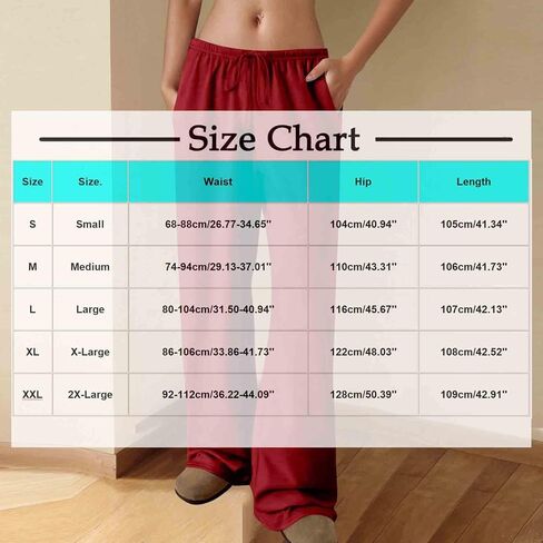 Flowy Palazzo Pants for Women Casual High Waisted Wide Leg Beach Vacation Pants Loungewear Trousers with Pockets in Saudi Arabia