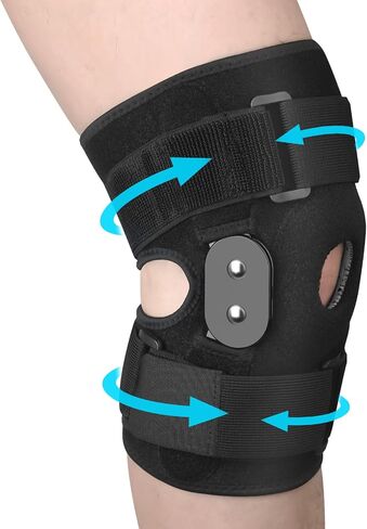 CHIYAN Hinged Knee Brace for Women Men, Open Patella Design with Dual Metal Side Stabilizers, Knee Immobilizer Support for Joint Pain Relief, Arthritis, Meniscus Tear, ACL, PCL, MCL in Saudi Arabia