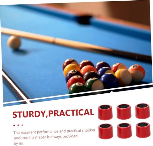Yardwe 6pcs Billiard Cue Tip Shaper Plastic for Snooker Pool Cue Portable Tip Sander Pool Shaper Grinder in Saudi Arabia