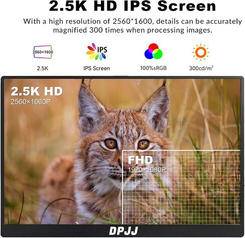 Portable Monitor 15.6-inch 1080P USB-C HDMI Ultra Slim Travel Monitor with Kickstand for Laptop, PC, Mac Phone, PS, Xbox, Swich Gaming Monitor IPS Slim Zero Bezel in Saudi Arabia