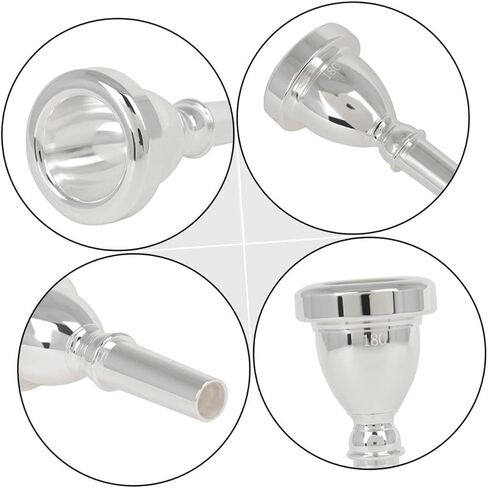 HANABASS Tuba Mouthpiece Silver Plating Replacement Part for Musical Instruments for Bands Practice in Saudi Arabia