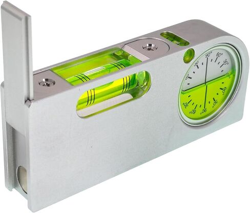 High precision solid aluminum alloy small level ruler, portable mini horizontal bubble magnetic function (85 * 45 * 15mm) in Saudi Arabia