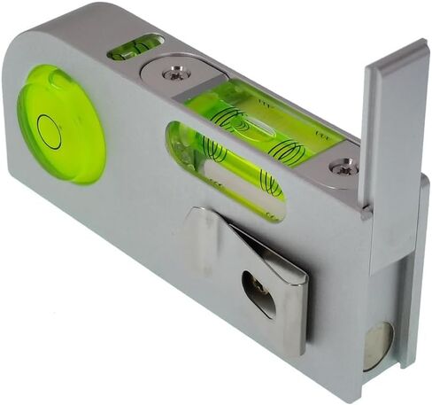 High precision solid aluminum alloy small level ruler, portable mini horizontal bubble magnetic function (85 * 45 * 15mm) in Saudi Arabia