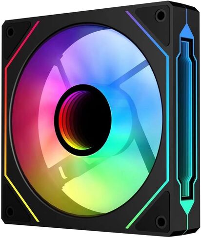 TJ Prism 120mm GEN4 Pro ARGB case Fan,Infinity Mirror RGB Light Effect 5V 3PIN Motherboard Light Sync 1000~1650RPM PWM PC Fan Suitable for Computer Cases and Liquid radiators in Kuwait