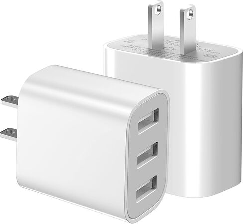 منفذ مزدوج Fast USB شاحن ، محول جدار USB ، اكتب كتلة شحن ، مناسبة لـ iPhone 13 12 11 Pro Max Se XS XR X 8 7 6 6S Plus ، Android Home 【3 Pack】 in Kuwait