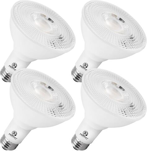 Energetic PAR30 2-Pack Dusk to Dawn LED Outdoor Flood Light Bulb, 75 Watt Equivalent(11W), 850LM, 5000K Daylight, E26 Base, Automatic On/Off Sensor Light Bulb for Porch, Hallway, ETL Listed in Kuwait
