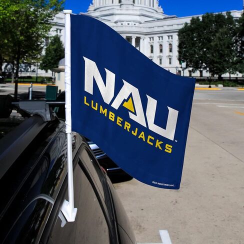 Rico Industries NCAA Northern Arizona Lumberjacks علم سيارة بديل مزدوج الجوانب - 40.64 سم × 48.26 سم - عمود قوي يتم تثبيته على السيارة/الشاحنة/السيارات in Saudi Arabia