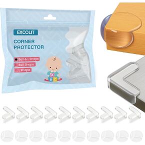 Corner Protector for Baby, Pack of 15 Clear & Transparent Edge Guards for Baby Proofing, Safety Furniture Corner Protectors for Furniture to Prevent Injuries (Ball Shaped) in Saudi Arabia