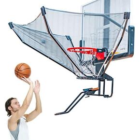 Portable Basketball Shot Returner - Black Rotatable Rebounder & Guard Net Set for Indoor & Outdoor Shooting Practice, Ideal Basketball Training Equipment for Players in Saudi Arabia
