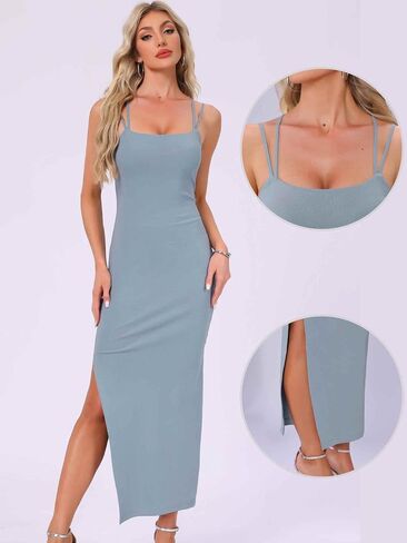 فستان Allegra k maxi bodycon للنساء السباغيتي للسيدات in Saudi Arabia