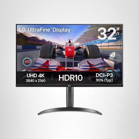 LG 32UR550K-B 32-inch Ultrafine 4K UHD (3840 x 2160) Computer Monitor, HDR10, 60Hz, HDMI, DisplayPort, Tilt/Height/Pivot Adjustable Stand, Black in Saudi Arabia