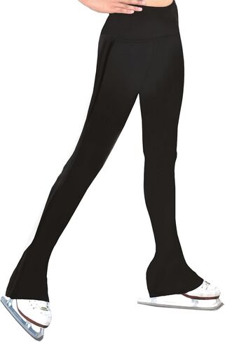 YYA Black Figure Skating Pants High Waist Non-Stick Stretch Soft Practice Leggings for Girls Kids, 5-13 Years in Saudi Arabia