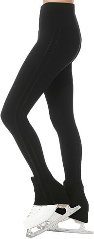 YYA Black Figure Skating Pants High Waist Non-Stick Stretch Soft Practice Leggings for Girls Kids, 5-13 Years in Saudi Arabia