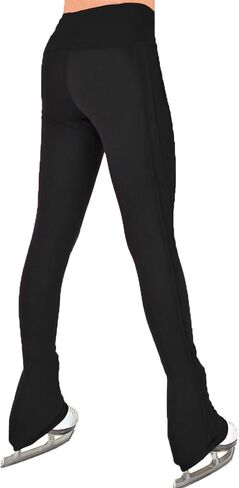 YYA Black Figure Skating Pants High Waist Non-Stick Stretch Soft Practice Leggings for Girls Kids, 5-13 Years in Saudi Arabia