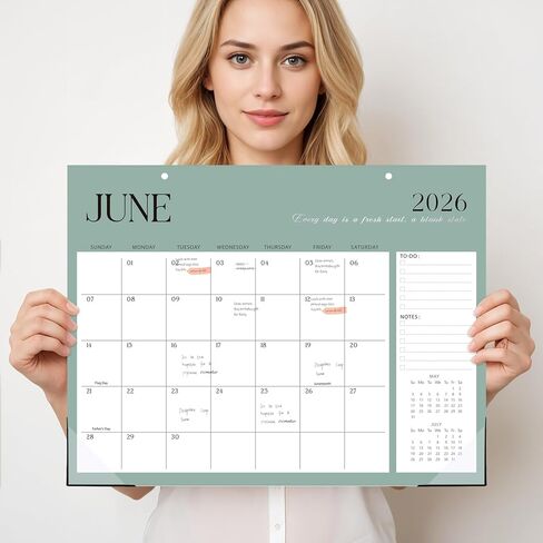 تقويم المكتب 2025-2026 ، 17 "× 12" 18 شهرًا ، يمتد تقويم الحائط من يوليو 2025 إلى ديسمبر 2026 in Saudi Arabia