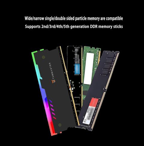 GY-06 (White) 5V 3PIN ARGB RAM Heatsink Memory Cooler DDR for DIY PC Game MOD DDR3 DDR4 (Compatible with ASUS Aura Sync,GIGABYTE RGB Fusion and MSI Mystic Light Sync) in Saudi Arabia