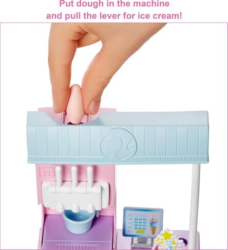 Barbie Careers Doll & Accessories, Ice Cream Shop Playset with Blonde Doll, Ice Cream Machine, Molds, Dough & More in Saudi Arabia