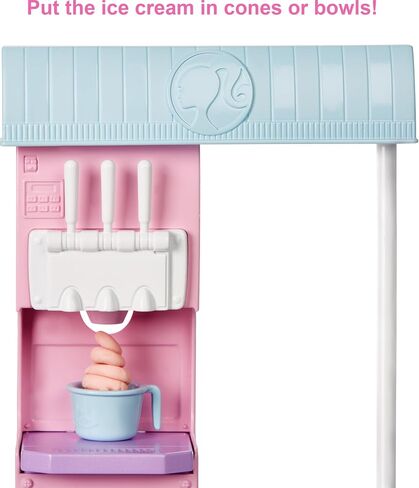 Barbie Careers Doll & Accessories, Ice Cream Shop Playset with Blonde Doll, Ice Cream Machine, Molds, Dough & More in Saudi Arabia