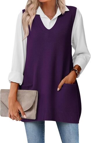 Zeagoo Women Sweater Step 2025 Pullovers Verviveless Viciveless Viciveless With With Abske Jetted Fall Autfits in Kuwait