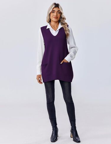 Zeagoo Women Sweater Step 2025 Pullovers Verviveless Viciveless Viciveless With With Abske Jetted Fall Autfits in Kuwait