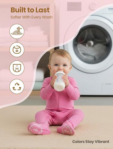 Patpat Baby Footies Boys Girls - Bamboo Viscose - Shipper & Non -Slip Romper Mitten - ملابس رضعية القدمين. in Kuwait
