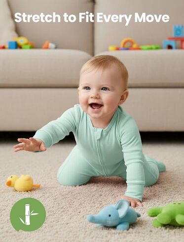 Patpat Baby Footies Boys Girls - Bamboo Viscose - Shipper & Non -Slip Romper Mitten - ملابس رضعية القدمين. in Kuwait