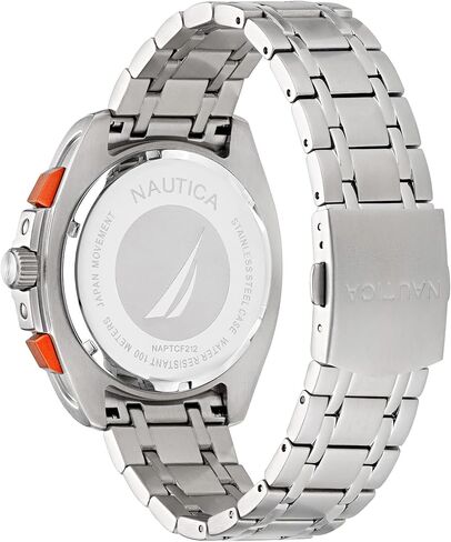 Nautica Men's NAPTCS224 Tin Can Bay Grey/Blue/Blue Silicone Strap Watch in Saudi Arabia
