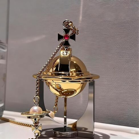 Saturn Necklace Butane Torch Lighter, Refillable Gas Adjustable Soft Flame Lighter, Vintage Sweater Necklace Charm, Suitable for Family and Friends Collection Decoration Gift(Silver) in Saudi Arabia
