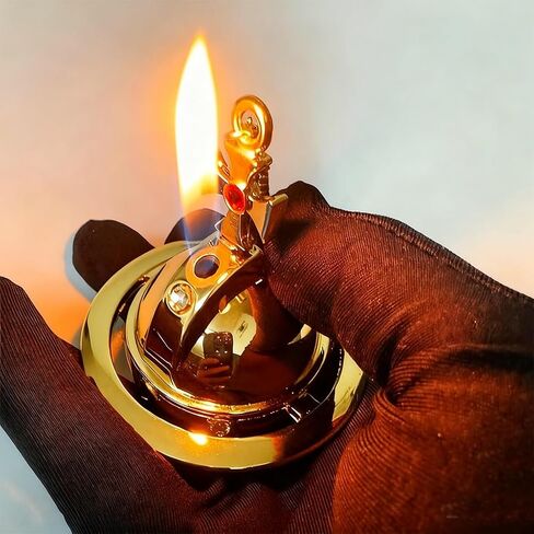 Saturn Necklace Butane Torch Lighter, Refillable Gas Adjustable Soft Flame Lighter, Vintage Sweater Necklace Charm, Suitable for Family and Friends Collection Decoration Gift(Silver) in Saudi Arabia