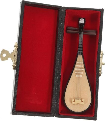 Vaguelly Small Musical Instrument Miniature Pipa Lute Photo Prop for Home Unique Model Decor in Saudi Arabia