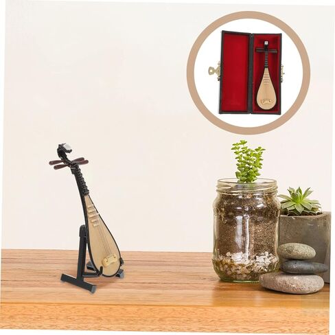 Vaguelly Small Musical Instrument Miniature Pipa Lute Photo Prop for Home Unique Model Decor in Saudi Arabia