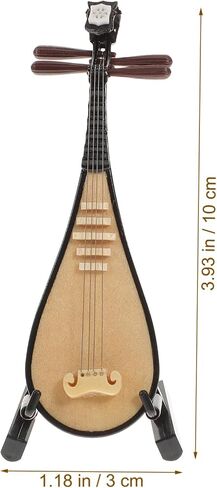 Vaguelly Small Musical Instrument Miniature Pipa Lute Photo Prop for Home Unique Model Decor in Saudi Arabia
