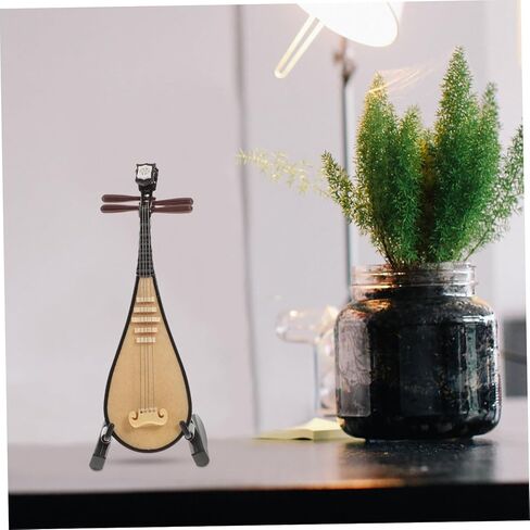 Vaguelly Small Musical Instrument Miniature Pipa Lute Photo Prop for Home Unique Model Decor in Saudi Arabia