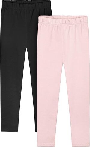 Resinta Toddler and Baby Girls Leggings Pants Full Length Cotton Basic Leggings Multipack Stretchy Soft Tights Pants in Saudi Arabia