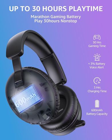 سماعة ألعاب لاسلكية 2.4G مع MIC للكمبيوتر الشخصي ، الكمبيوتر ، PS5 ، PS4 in Saudi Arabia